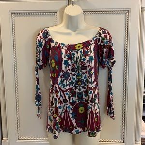 T-Bags off the shoulder vibrant floral Top XS
